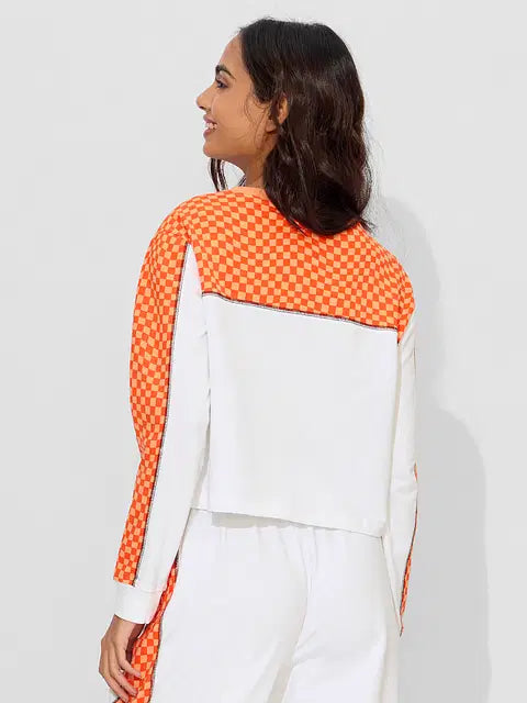 Orange Racer Women Oversized Cropped T-Shirts