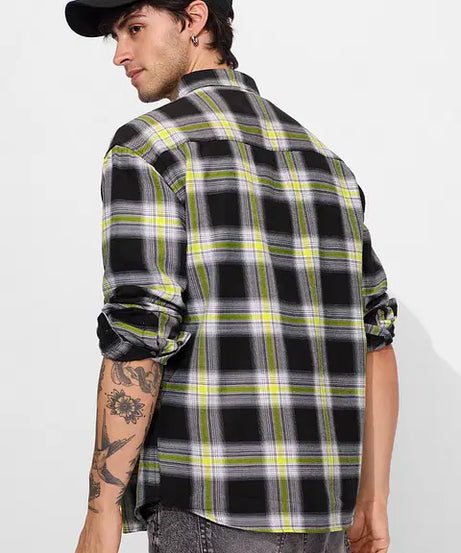 Plaid Sulphura Men Utility Shirts