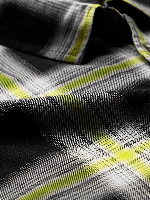 Plaid Sulphura Men Utility Shirts