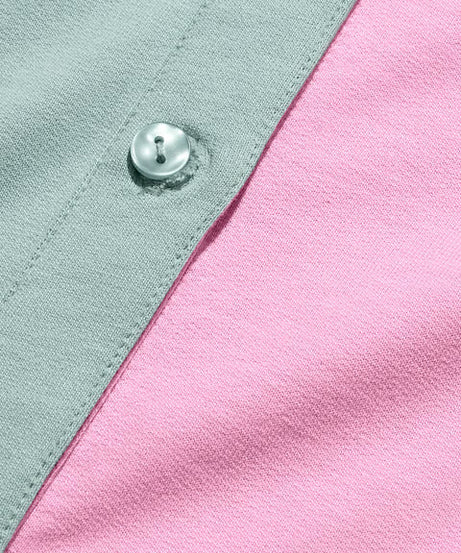 Solids Pink, Green Colourblock Women Boyfriend Shirts