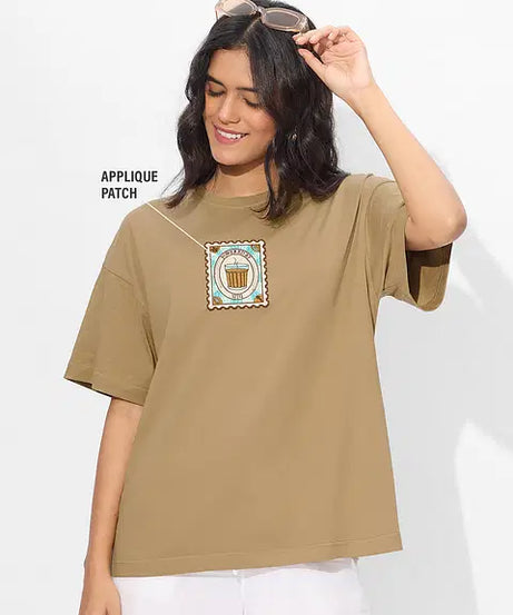 Chai Stamp Women Oversized T-Shirts