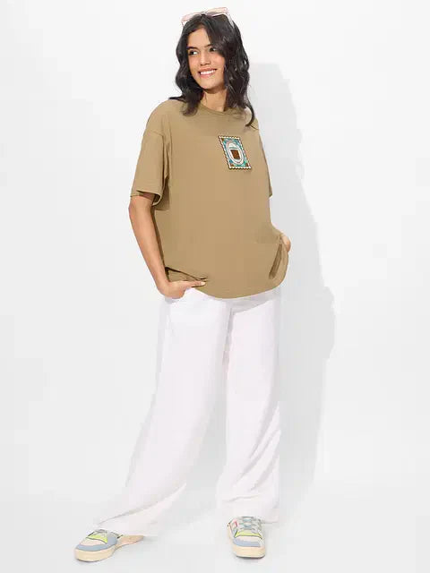 Chai Stamp Women Oversized T-Shirts
