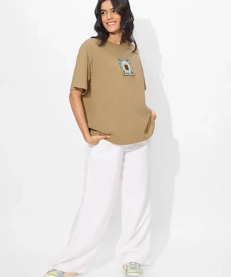 Chai Tea Stamp Women Oversized T-Shirts