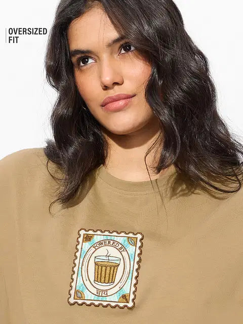 Chai Stamp Women Oversized T-Shirts