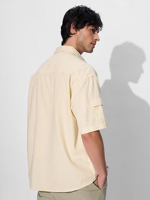 Solids Classic Off-White Oversized Shirts