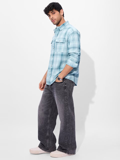 Plaid Streams Men Utility Shirts