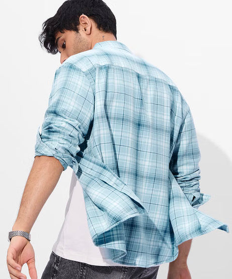 Plaid Streams Men Utility Shirts