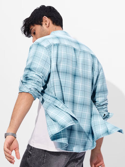 Plaid Streams Men Utility Shirts