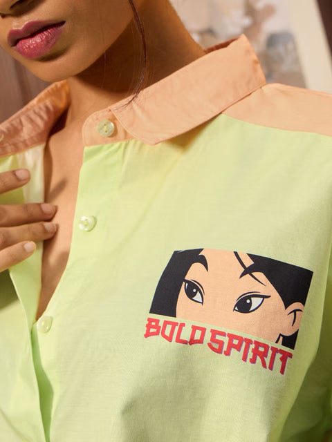 Disney Mulan's Bold Spirit Women Boyfriend Shirts