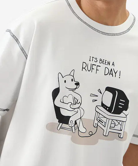 Ted The Stoner Ruff Day Oversized T-Shirts