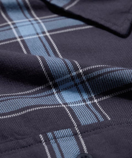 Plaid Blue Men Utility Shirts