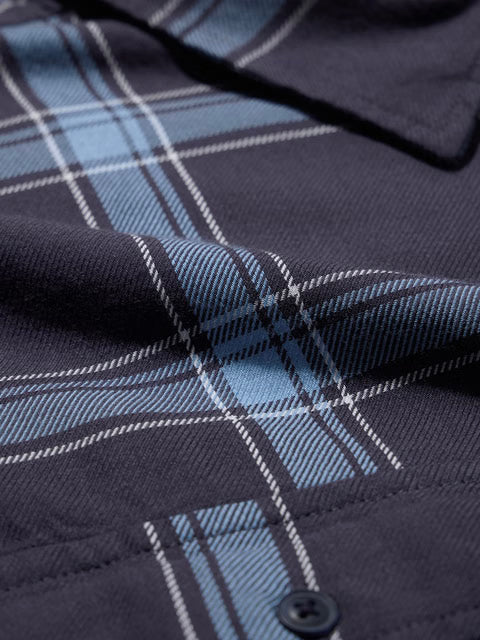 Plaid Blue Men Utility Shirts