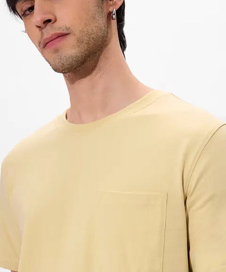 Solids Seashell Cream T-Shirts