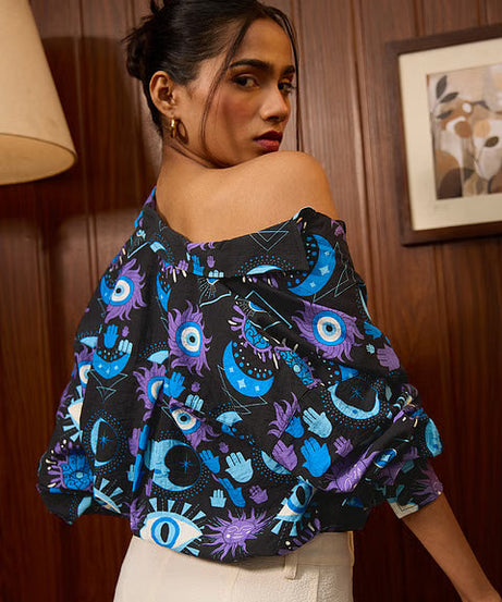 Evil Eye Women Boyfriend Shirts