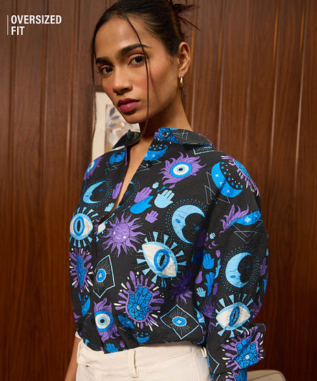 Evil Eye Women Boyfriend Shirts