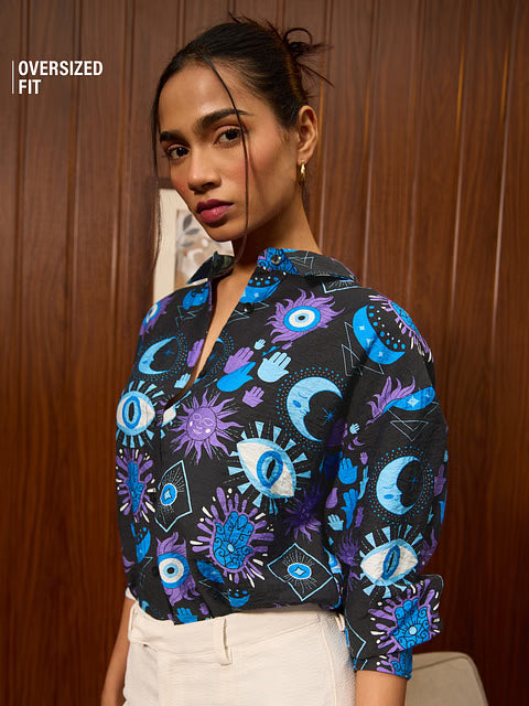 Evil Eye Women Boyfriend Shirts