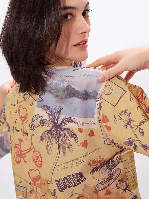 Explorer Women Oversized Cropped T-Shirts