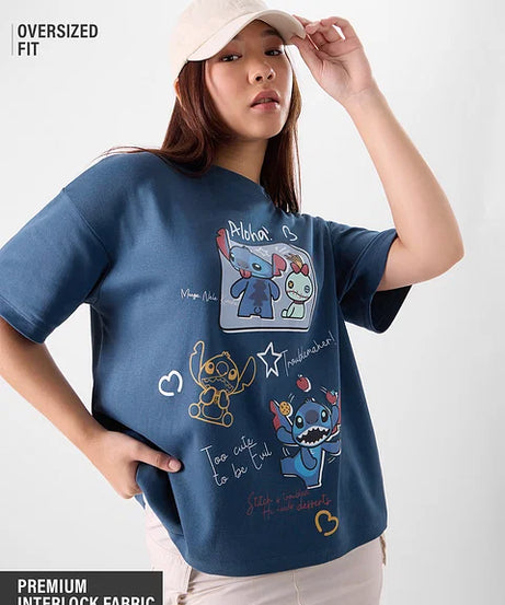 Lilo & Stitch Aloha Women Oversized T-Shirts