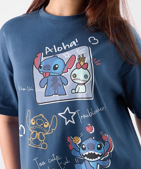 Lilo & Stitch Aloha Women Oversized T-Shirts