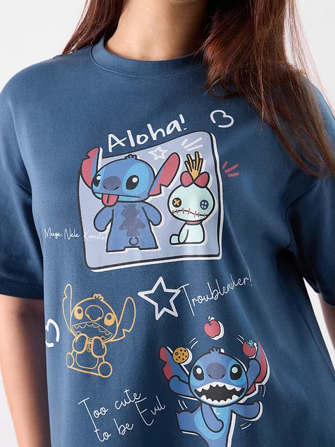 Lilo & Stitch Aloha Women Oversized T-Shirts