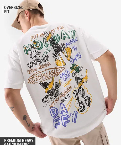 Daffy Duck Allergic To Idiots Oversized T-Shirts