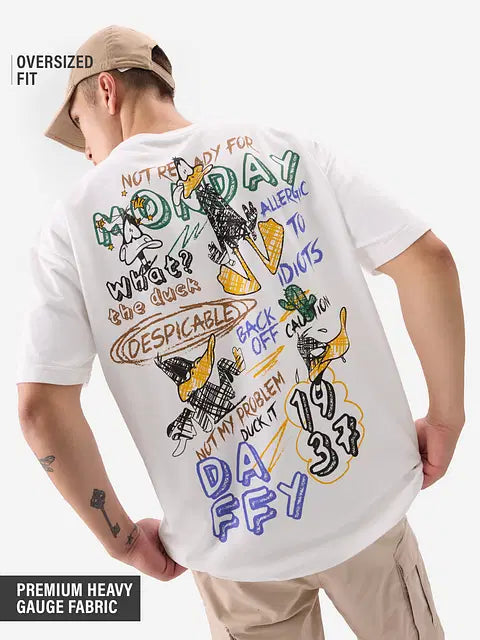 Daffy Duck Allergic To Idiots Oversized T-Shirts