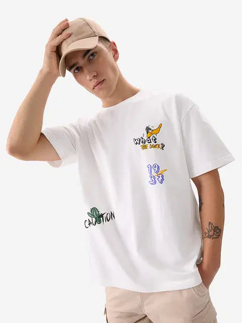 Daffy Duck Allergic To Idiots Oversized T-Shirts