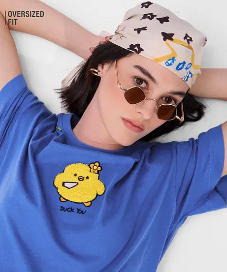 Duck You Women Oversized T-Shirts