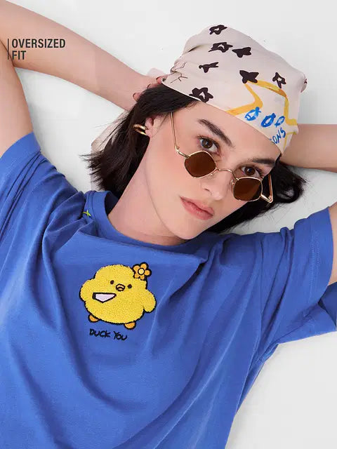 Duck You Women Oversized T-Shirts
