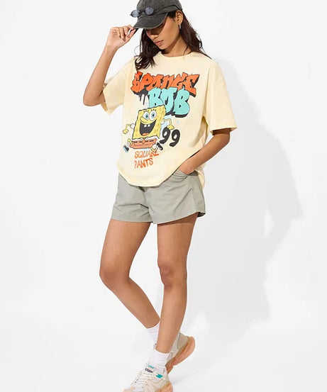 SpongeBob Meh Women Oversized T-Shirts