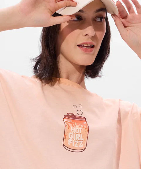 Hot Girl Fizz Women Oversized T-Shirts