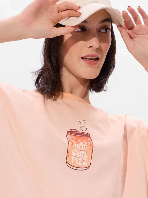 Hot Girl Fizz Women Oversized T-Shirts
