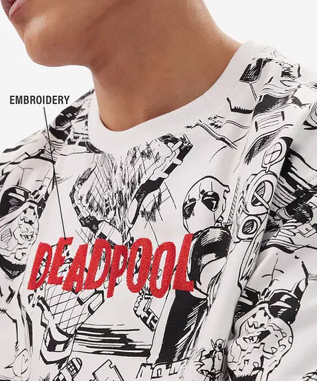 Deadpool Action Packed Oversized T-Shirts