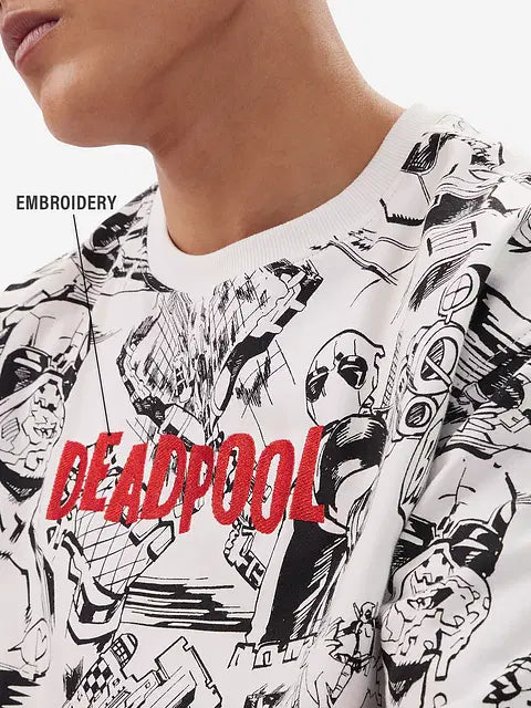Deadpool Action Packed Oversized T-Shirts
