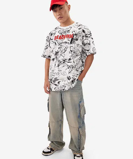 Deadpool Action Packed Oversized T-Shirts