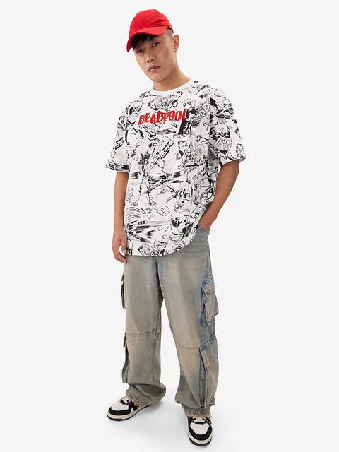 Deadpool Action Packed Oversized T-Shirts