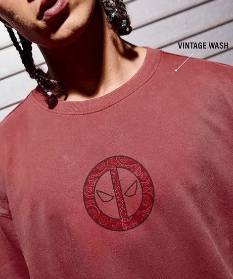 Deadpool Anti-Hero Oversized T-Shirts