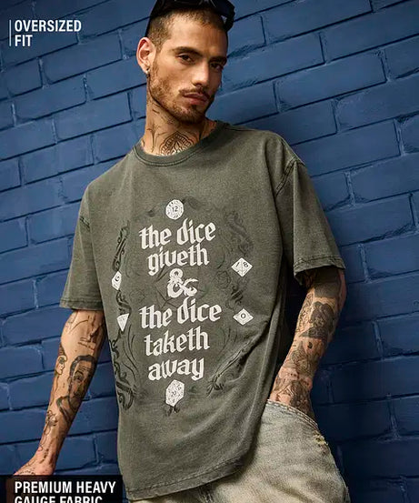 Dungeons & Dragons Dice Give & Take Oversized T-Shirts