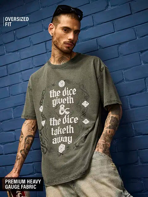 Dungeons & Dragons Dice Give & Take Oversized T-Shirts