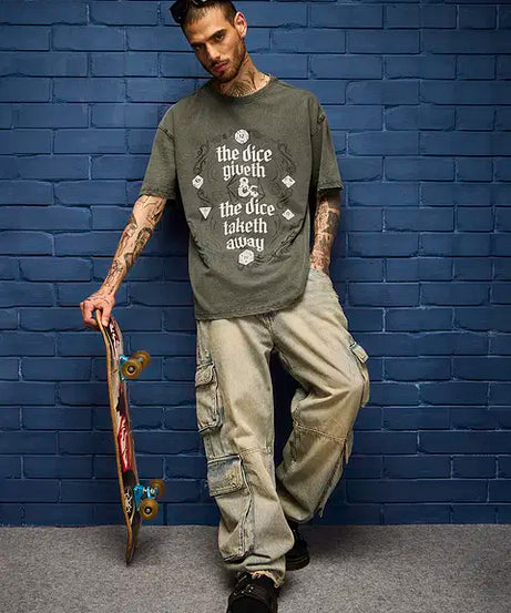 Dungeons & Dragons Dice Give & Take Oversized T-Shirts