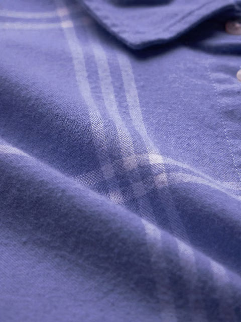 Plaid Purple And White Women Boyfriend Shirts