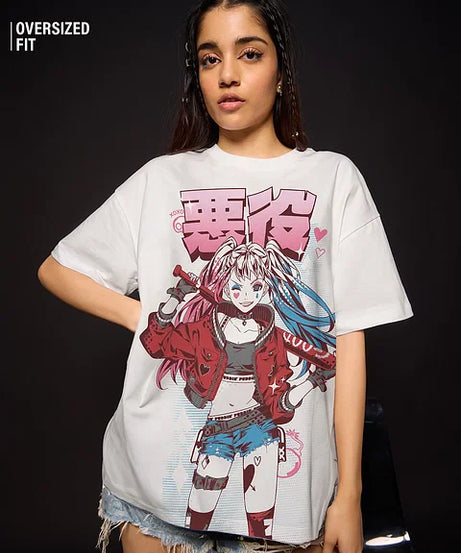 Harley Quinn Baddie Women Oversized T-Shirts