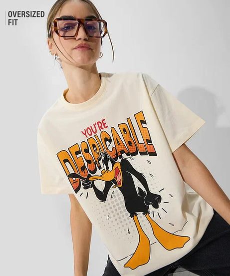 Daffy Duck Despicable Women Oversized T-Shirts