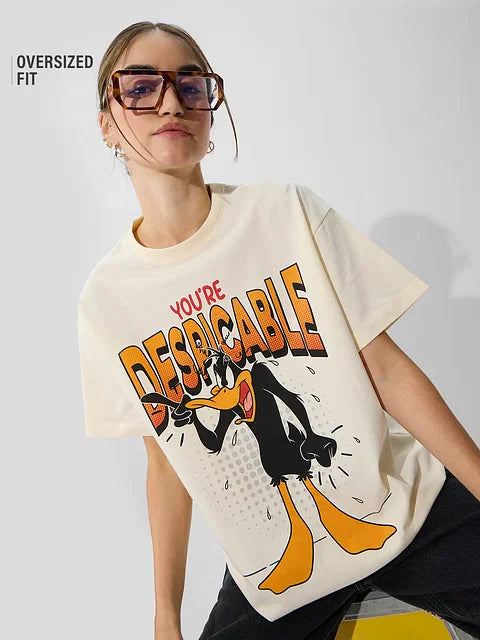 Daffy Duck Despicable Women Oversized T-Shirts