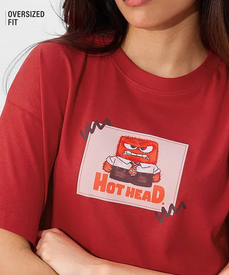 Inside Out Anger Women Oversized T-Shirts