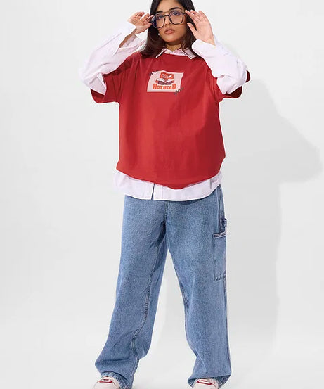 Inside Out Anger Women Oversized T-Shirts