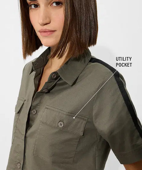 Olive Women Cropped Tops