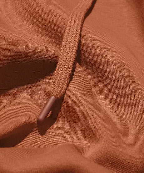 Solids Warm Coral Men Oversized Hoodies