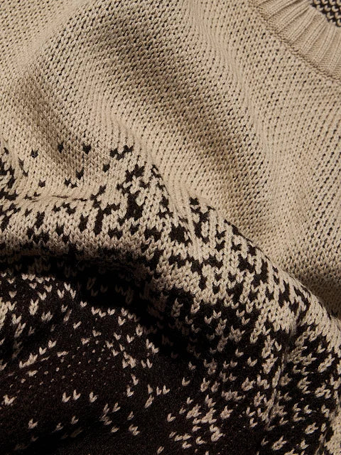 Ombre Classic Brown Oversized Pullovers Tshirt