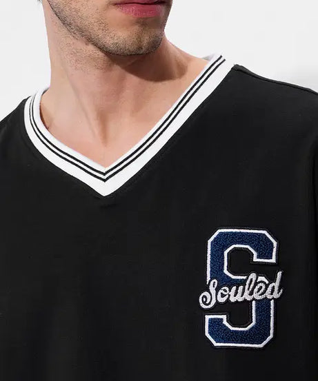 Varsity Blue Blaze Oversized T-Shirts